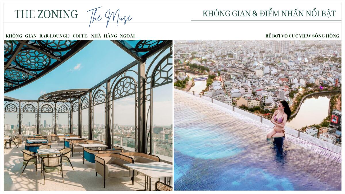 Tiện ích bể bơi tầng trên dự án Rivea Hanoi