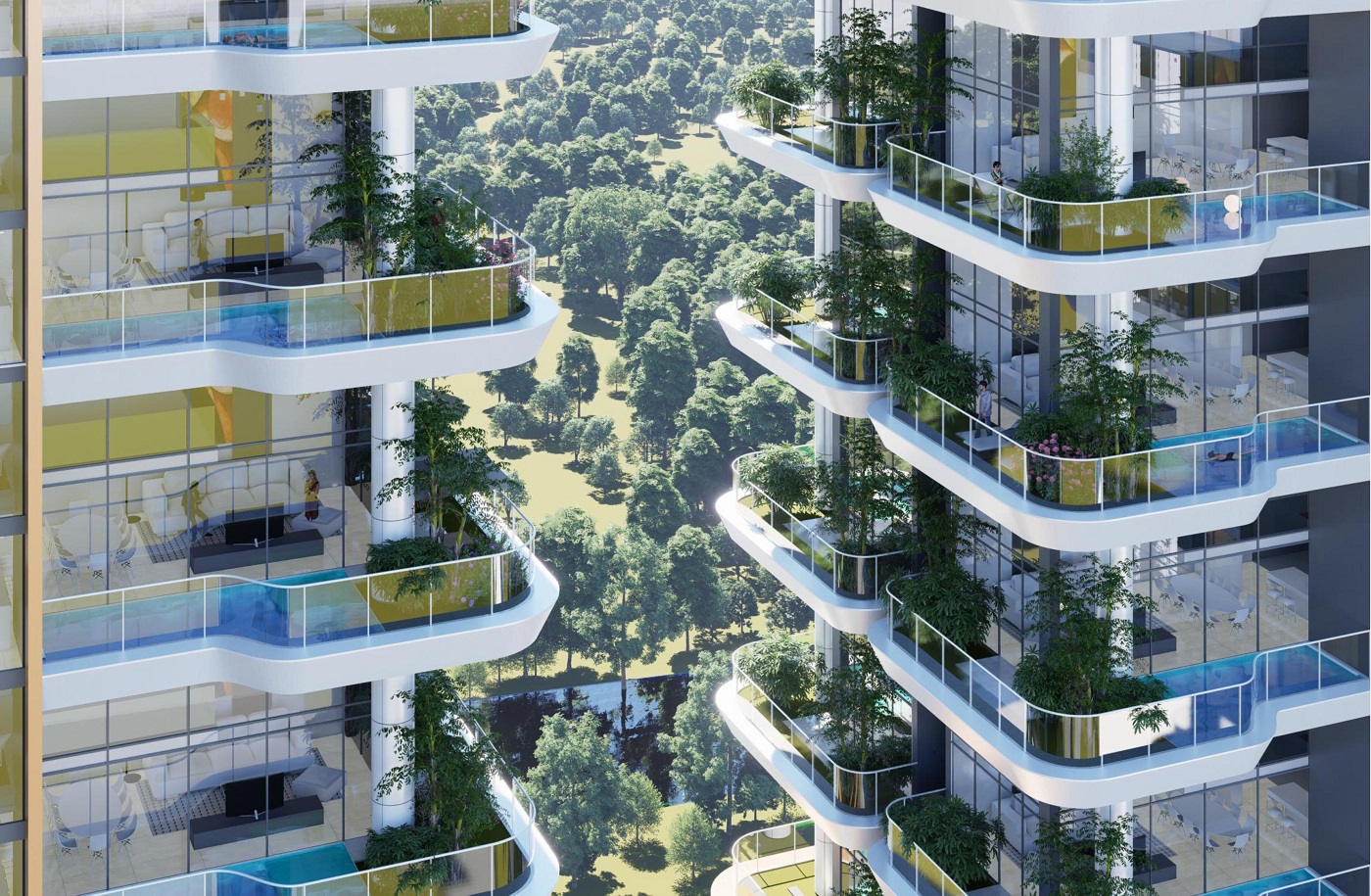 Thiết kế không gian xanh tại Rivea Residences