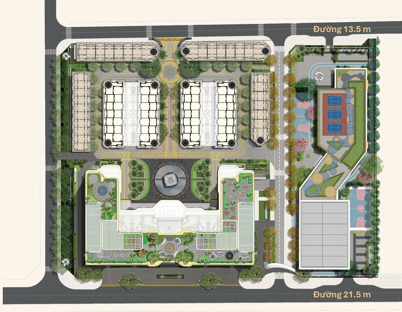 Thiết kế mặt bằng tổng thể dự án Rivea Residences