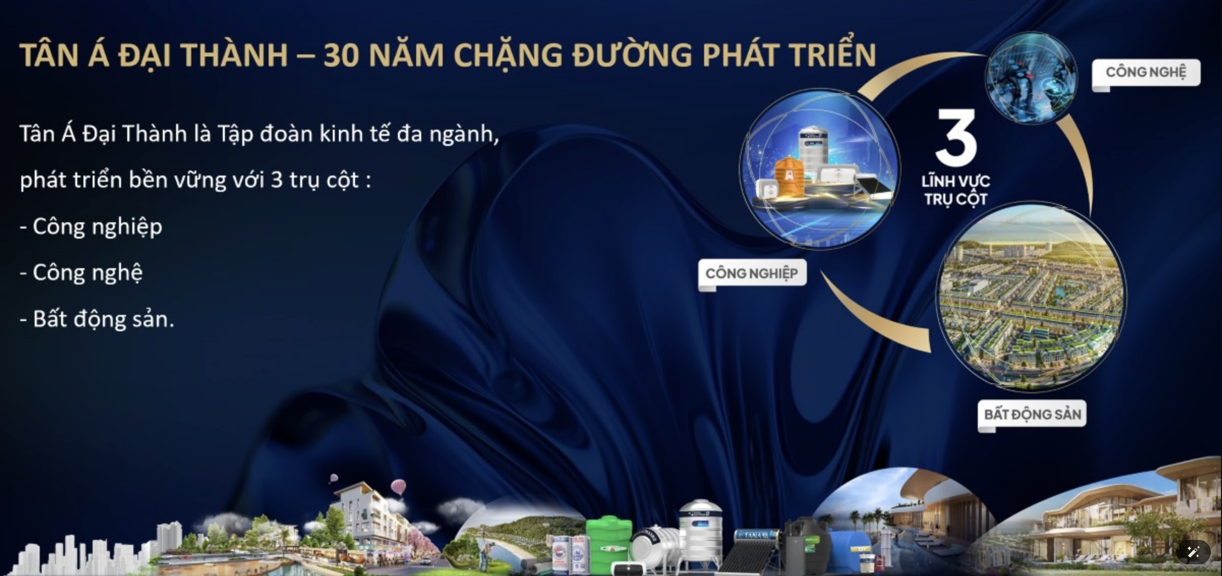 3 lĩnh vực trụ cột chủ đầu tư Tân Á Đại Thành - Meyland
